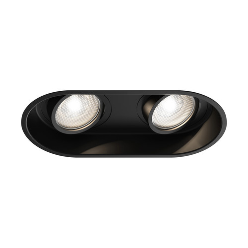 Minima Twin Adjustable Round Downlight 240V 2 x 6W Black