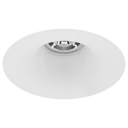 Gypsum Plaster Trimless Round Soft Edge Fire-Rated Downlight GU10 240V White 50W