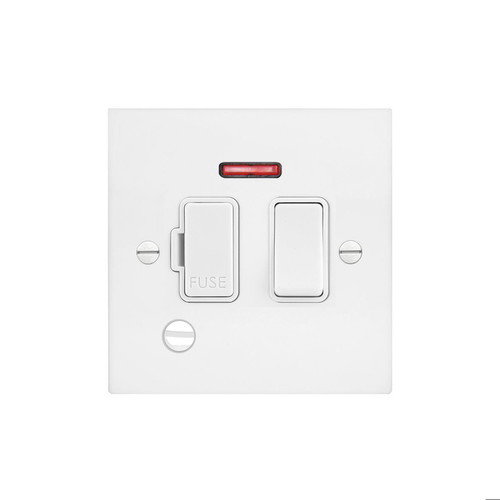 Fuse Spur 1 gang 13 amp switched fuse neon flex outlet Matt White