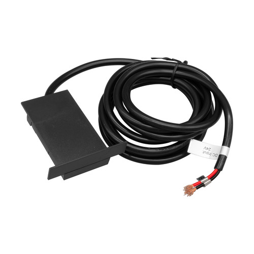 Slim Duet Trimmed End Cap with Power Cord Black