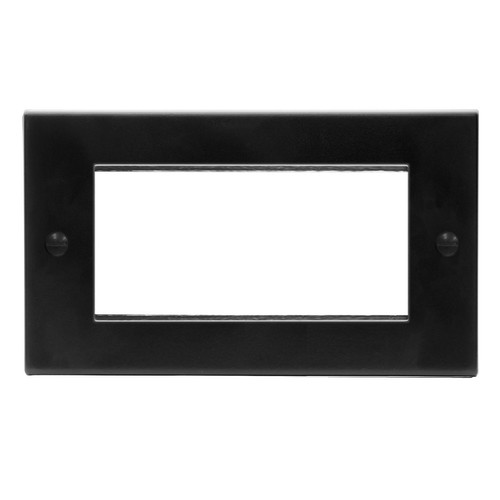 Euro Plate 4 gang Matt Black