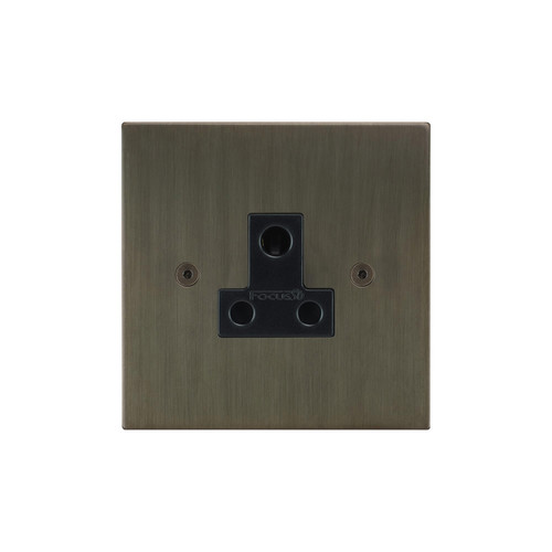 Horizon Square Socket 1 gang 5 amp Unswitched Jordan Bronze