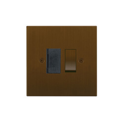 Horizon Square Fuse Spur 1 gang 13 amp switched Antique Bronze