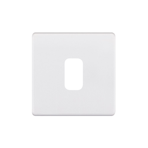 Modular Plate Screwless 1 gang single Matt White