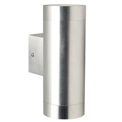 Tin Maxi Up & Down Outdoor Garden Pillar Wall Light Aluminium 2x35W