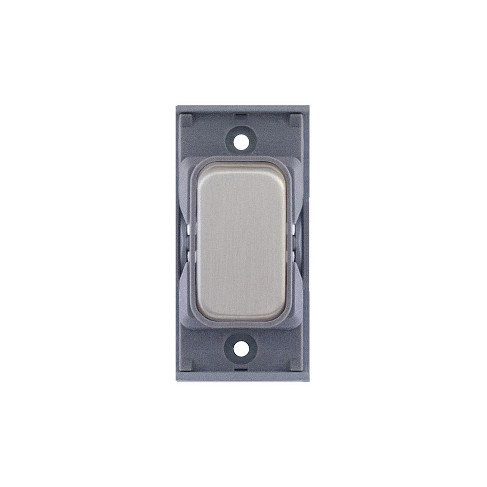 Screwless Rocker Switch Module 1 gang 20amp intermediate Brushed ...