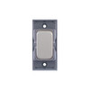 Screwless Rocker Switch Module 2 Way 10A Brushed Stainless