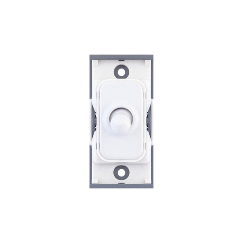 Screwless Toggle Switch Module 1 gang 2 way 10A Matt White