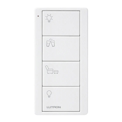 Lutron Pico Wireless 4 Button Scene  Any Room Control White