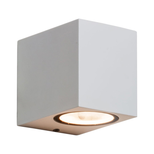 Chios 80 Outdoor Garden Wall Light 240V Textured White 6W