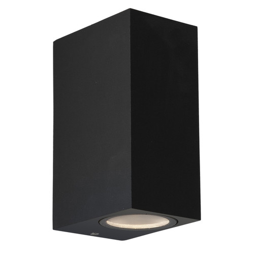 Chios 150 Up and Down Outdoor Garden Wall Light 240V Textured Black 12W