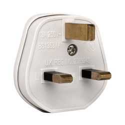 UK Mains Plug White 13A