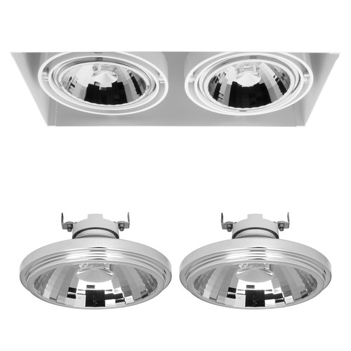 Grid Trimless Double Dim to Warm Reality LED & Driver (3000K - 2000K Warm White) Downlight 35° White