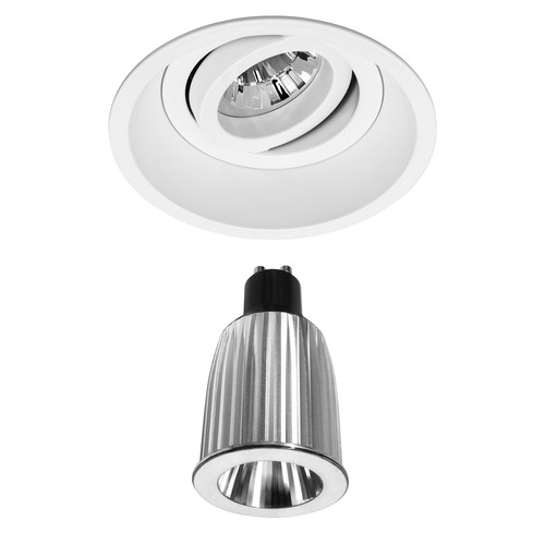 Mini Trim Adjustable Downlight Fire-Rated GU10 Dim to Warm (3000K - 2000K Warm White) White 8W