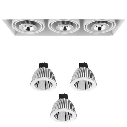 Grid Trimless Triple Dim to Warm Reality LED (3000K - 2000K Warm White) Downlight 3 x 8W 45°