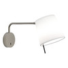 Mitsu Bedside Wall Light Swing Arm 12W Matt Nickel