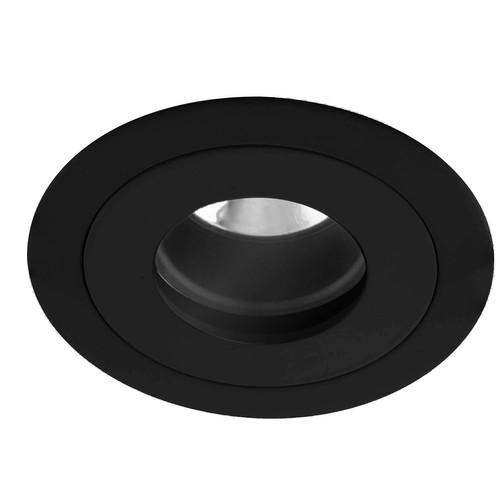 Rock 'n' Roll Fixed Fire-rated IP54 Black Baffle Downlight GU10 240V 50W Black / Clear Glass