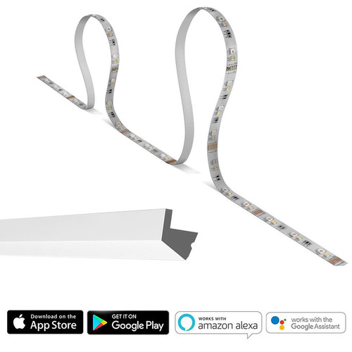 LED Smart Tape RGBW 2700K-6500K 240V Extrusion Kit 18W RGBW 2700K-6500K