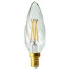 LED Twisted Clear Candle Lamp E14 TW 320lm Dimmable 4W 2700K Warm White