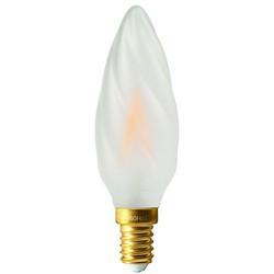 LED Twisted Matt Satin Candle Lamp E14 TW 320lm Dimmable 4W 2700K Warm White
