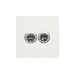 Horizon Square Dolly Switch Paintable 2 gang 20 amp 2 way Primed White