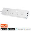 Timeguard Smart 3 Way Power Strip with USB Ports White 13A