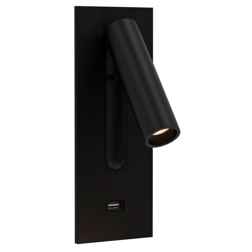Fuse 3 LED USB Wall Light 240V 3.5W Black