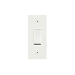 Horizon Square Architrave Switch 1 gang rocker Primed White