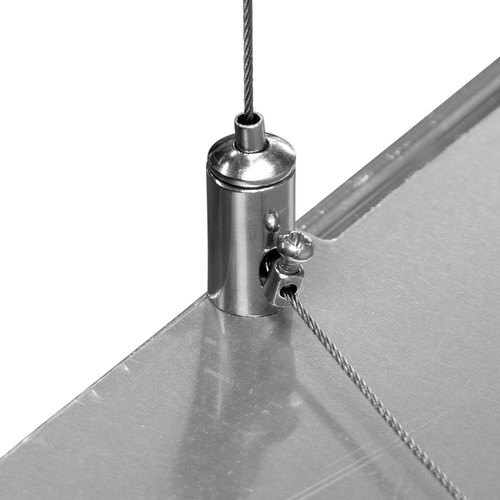 Single Circuit Track Suspension Wire Chrome 1000mm