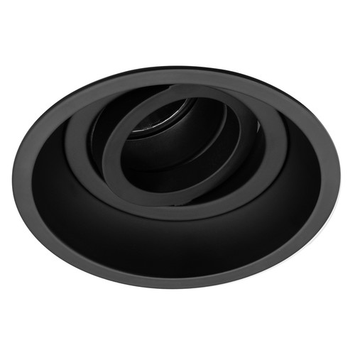 Mini Trim Adjustable Downlight Baffle Fire-Rated GU10 240V Black 50W
