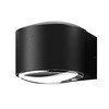 Convex Up and Down Outdoor Garden Wall Light 240V Black 2x6W