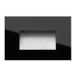 Glass LED Outdoor Low Level Wall Light 2.5W Black 3000K Warm White