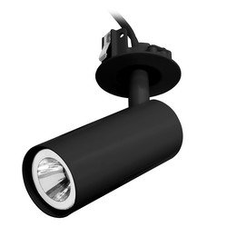 Tube Spotlight GU11 35mm Downlight Adaptor 4W RAL 9004 Black