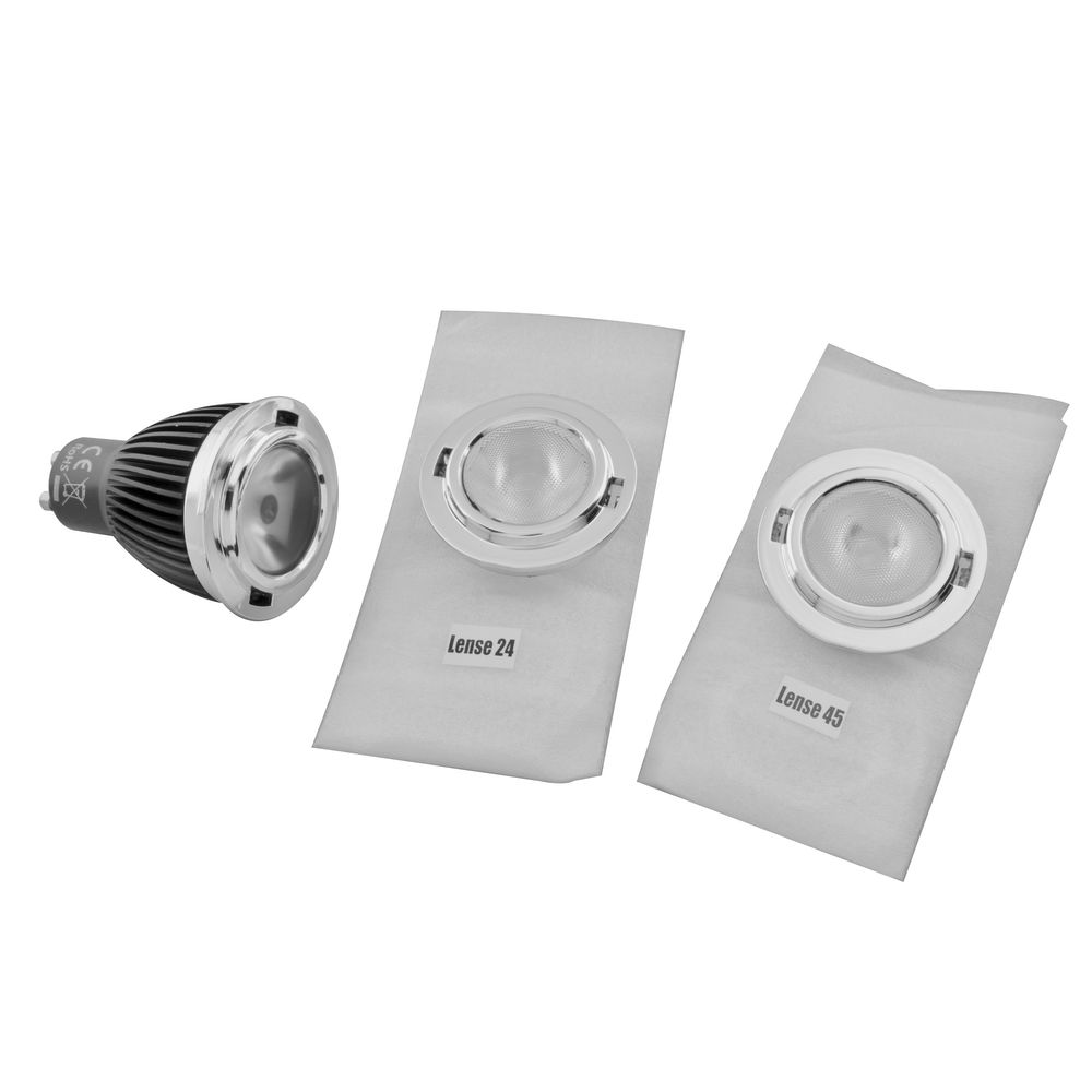 Optic Interchangeable Lens LED GU10 7W 560lm CRI90 Dimmable Lamp 10°, 24°, 45° 2700K Warm White — view 6