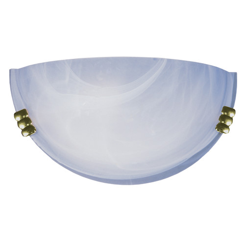 Alabaster Wall 240V 60W Satin White / Brass Kunckles