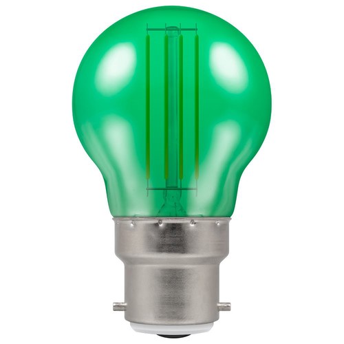 LED Filament Harlequin Round 4.5W 515lm 45mm Switching Light Bulb 4.5W Green