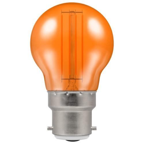 LED Filament Harlequin Round 4.5W 255lm 45mm Switching Light Bulb 4.5W Orange