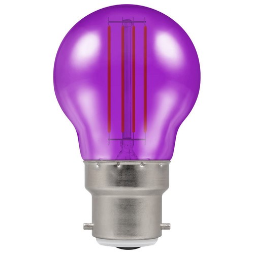 LED Filament Harlequin Round 4.5W 300lm 45mm Switching Light Bulb 4.5W Purple