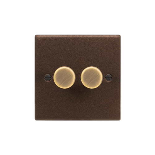Dimmer Switch V-PRO Trailing Edge LED 120W 2 gang, 2 way Copper Bronze