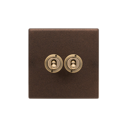 Dolly Switch 2 gang 20 amp Copper Bronze