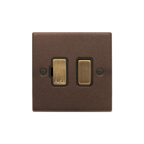 Fuse Spur 1 gang 13 amp switched Copper Bronze