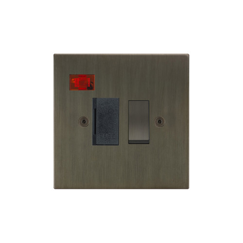 Horizon Square Fuse Spur 1 gang 13 amp neon switched Jordan Bronze