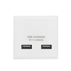 Euro USB-A+A Charger Modules USB White