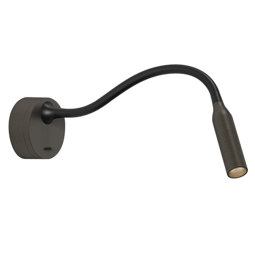 Lucca LED Switched Reading Wall Light  240V Bronze 3.6W