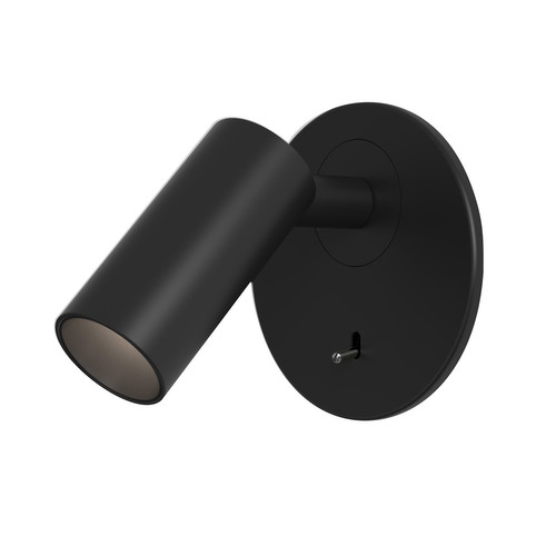 Micro Recessed LED Switched Wall Light 240V Matt Black 3.4W