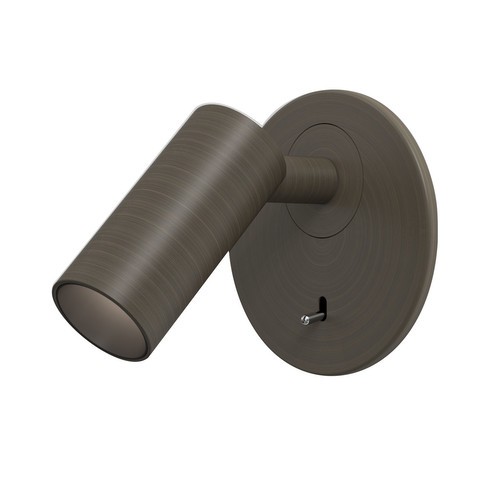 Micro Recessed LED Switched Wall Light 240V Bronze 3.4W