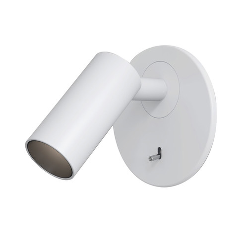 Micro Recessed LED Switched Wall Light 240V Matt White 3.4W