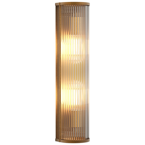 Avignon Round 525 Wall Light 2x12W Antique Brass