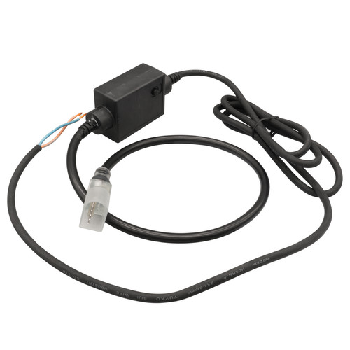 LED Neon Flex 5050 RGB Power Cord and Controller 24V Black