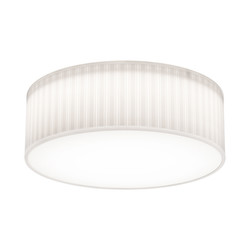 Cambria 380 Ceiling Light 240V White Pleated 2 x 12W